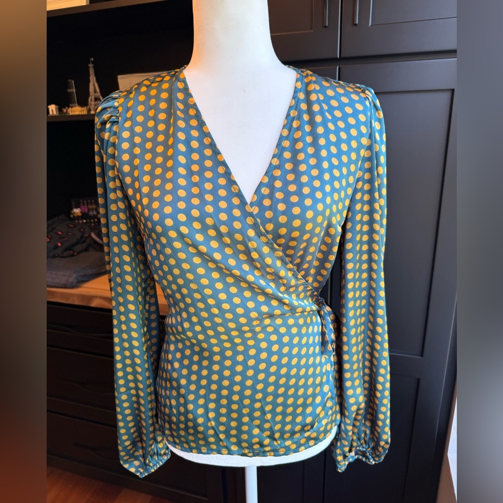 Dress Forum Polka Dot Wrap Top